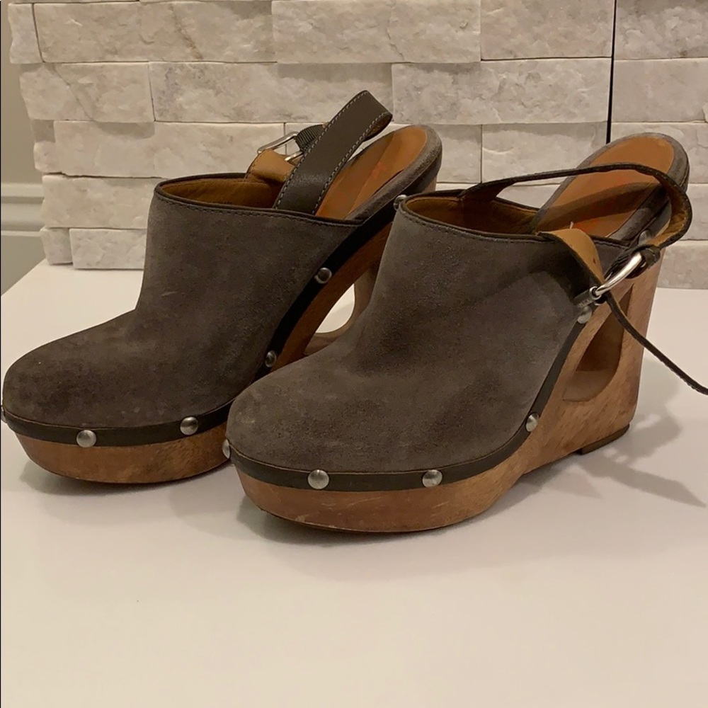 Michael Kors Wooden Suede Heel